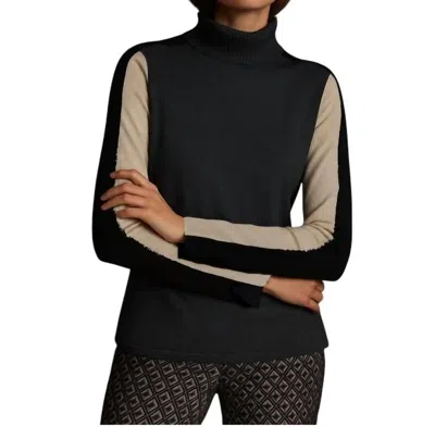J'envie/eli The Riga Multicolored Top In Black/fawn
