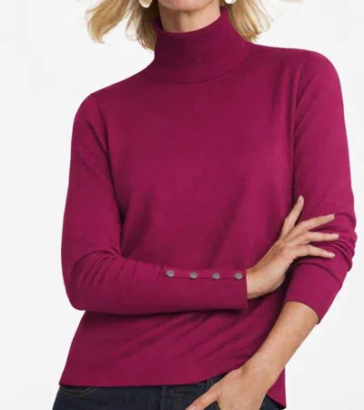 J'envie/eli The Talia Turtleneck Sweater In Sangria In Burgundy