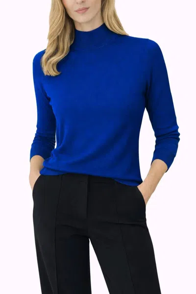 J'envie/eli The Terri Mockneck Sweater In Ink In Blue