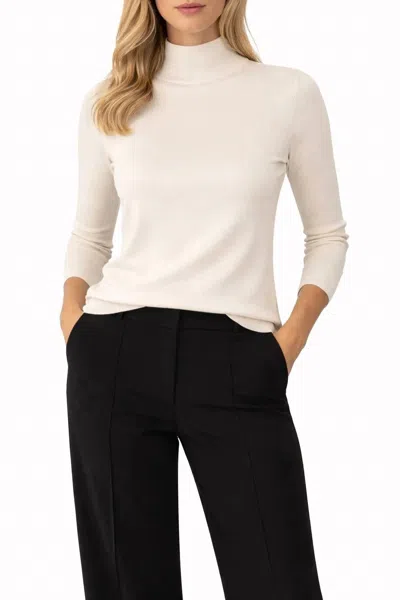 J'envie/eli The Terri Mockneck Sweater In Ivory In Multi
