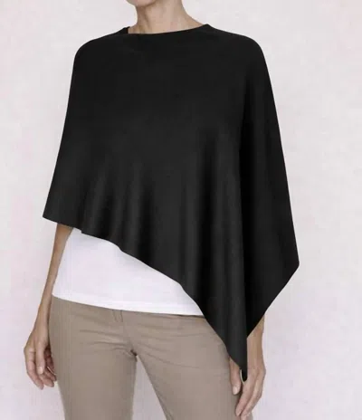 J'envie/eli Toscana Elbow Length Pullover Poncho In Black