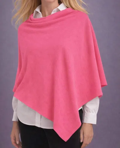 J'envie/eli Toscana Elbow Length Pullover Poncho In Rouge In Pink