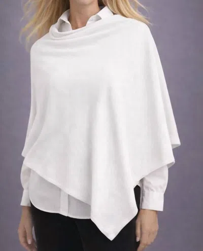 J'envie/eli Toscana Elbow Length Pullover Poncho In White