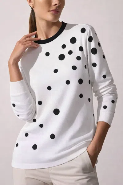 J'envie/eli Toulouse Dot Sweater - Plus In White/black In Multi