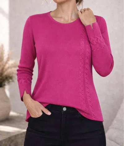 J'envie/eli Weave Long Sleeve Tunic In Flamingo In Animal Print