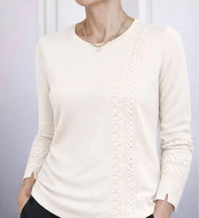 J'envie/eli Weave Long Sleeve Tunic In Ivory In Neutral