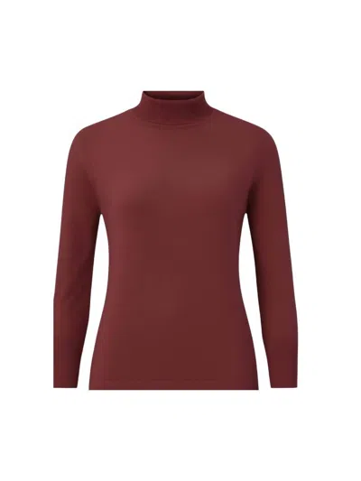 J'envie/eli Women's Faye Turtleneck Sweater In Claret In Burgundy