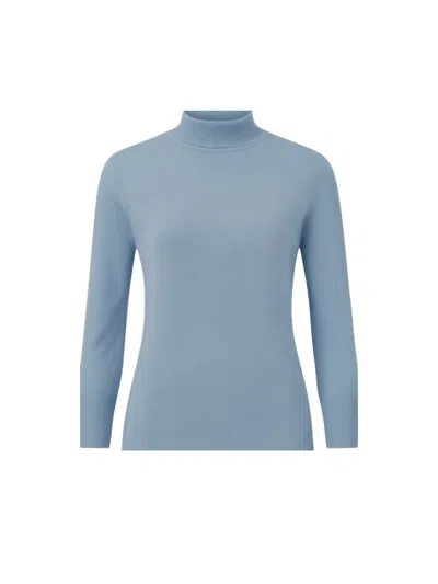 J'envie/eli Women's Faye Turtleneck Sweater In Sky In Blue