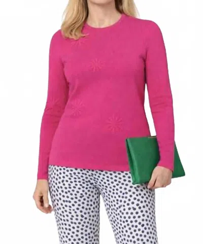 J'envie/eli Women's Flower Tunic Top In Flamingo In Pink