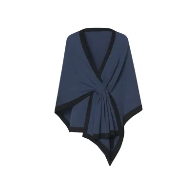 J'envie/eli Women's Portico Travel Wrap In Indigo/black In Blue