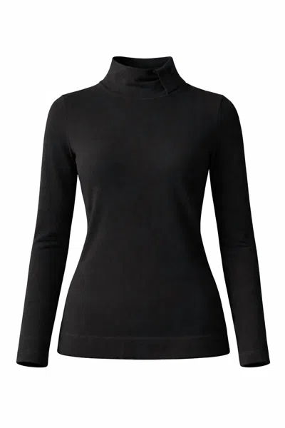 J'envie/eli Women's The Notch Turtleneck Top In Black