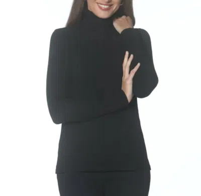 J'envie/eli Women's Turtle Neck Top In Black