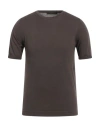 Jeordie's Man Sweater Chocolate Brown Size S Cotton