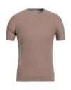 Jeordie's Man Sweater Sand Size S Cotton In Beige