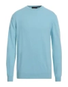 Jeordie's Man Sweater Sky Blue Size Xxl Wool, Cashmere