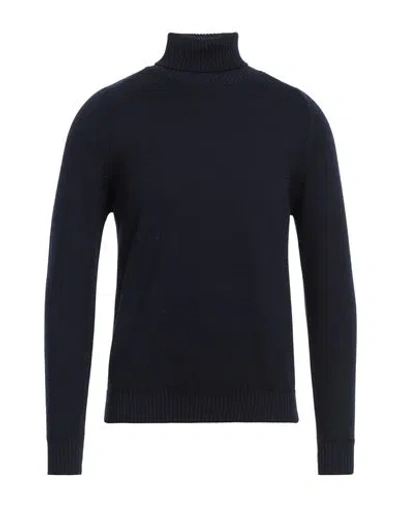 Jeordie's Man Turtleneck Midnight Blue Size M Merino Wool In Blue