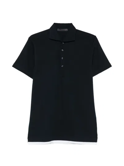 Jeordie's Contrast-trim Polo Shirt In Blue