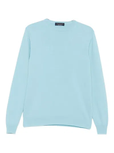 Jeordie's Crew Neck Sweater In Blue
