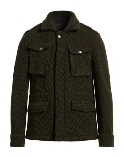 Jeordie's Man Jacket Military Green Size 46 Virgin Wool, Polyester, Acrylic