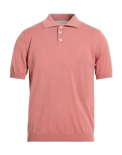 Jeordie's Man Polo Shirt Coral Size Xl Cotton In Pink