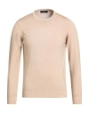 Jeordie's Man Sweater Beige Size S Merino Wool In Neutral
