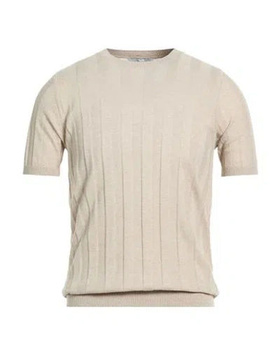 Jeordie's Man Sweater Beige Size Xl Cotton, Linen, Recycled Polyester In Neutral