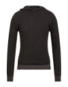 Jeordie's Man Sweater Dark Brown Size S Merino Wool In Gray