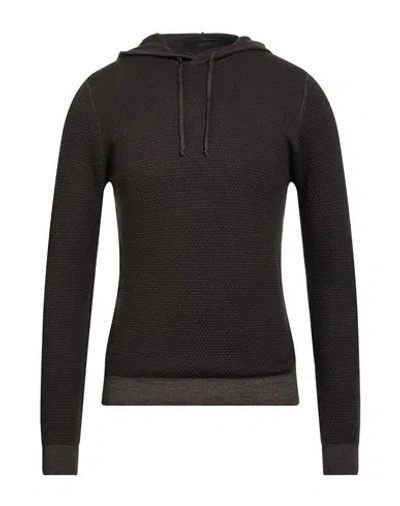 Jeordie's Man Sweater Dark Brown Size S Merino Wool In Gray