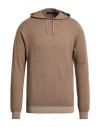 Jeordie's Man Sweater Light Brown Size Xl Merino Wool