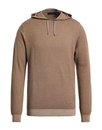 Jeordie's Man Sweater Light Brown Size Xl Merino Wool