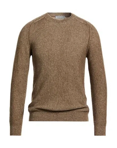 Jeordie's Man Sweater Light Brown Size Xl Merino Wool In Neutral