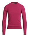 Jeordie's Man Sweater Magenta Size S Merino Wool, Cashmere In Purple