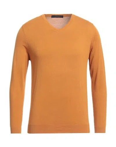 Jeordie's Man Sweater Mustard Size M Cotton In Yellow