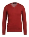 Jeordie's Man Turtleneck Red Size 3xl Merino Wool