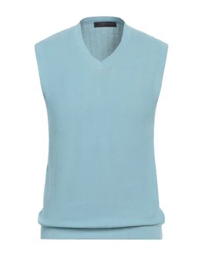 Jeordie's Man Sweater Sky Blue Size M Cotton