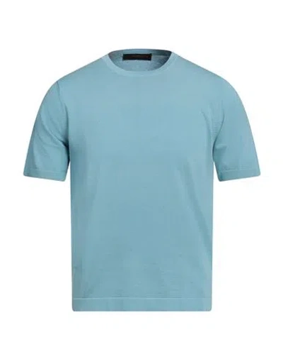 Jeordie's Man Sweater Sky Blue Size Xl Cotton In Blue