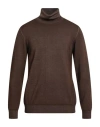 Jeordie's Man Turtleneck Brown Size Xl Merino Wool