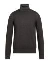 Jeordie's Man Turtleneck Dark Brown Size S Merino Wool In Multi