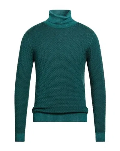 Jeordie's Man Turtleneck Dark Green Size S Merino Wool