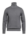 Jeordie's Man Turtleneck Grey Size S Merino Wool In Multi