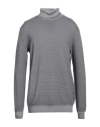 Jeordie's Man Turtleneck Grey Size Xxl Merino Wool In Gray