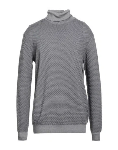 Jeordie's Man Turtleneck Grey Size Xxl Merino Wool In Gray