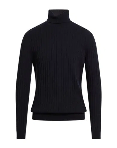 Jeordie's Man Turtleneck Navy Size Xxl Wool In Blue