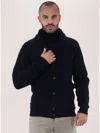 Jeordies Shirts Man Jeordie's 50541 English Shawl 407 Blue Navy Melange In Blue