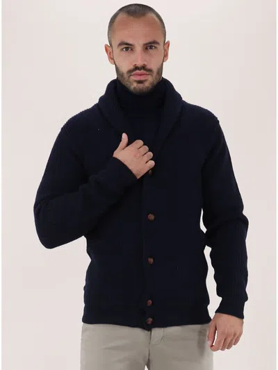 Jeordies Shirts Man Jeordie's 50541 English Shawl 407 Blue Navy Melange