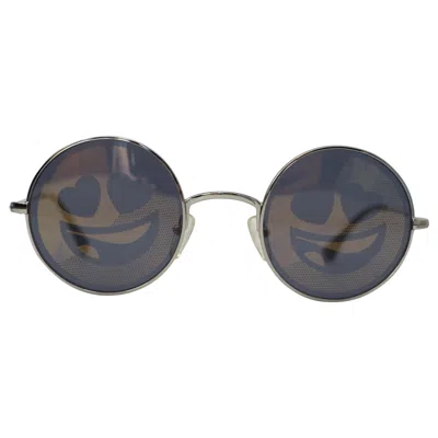 Pre-owned Jeremy Scott 1990s Unisex Smiles Sunglasses In Good Condition, Vintage In Gray