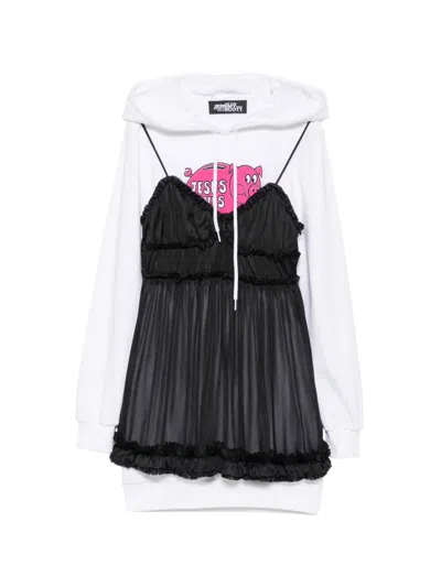 Pre-owned Jeremy Scott 2020 Ruffled Layered Mini Dress In White