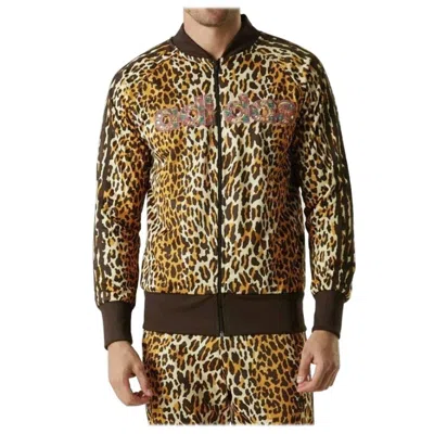 Pre-owned Jeremy Scott Adidas Originals Obyo  Leopard Shisha Track Jacket Top Ac1899 In Brown