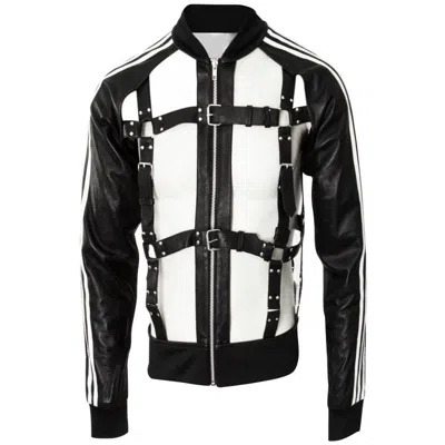 Pre-owned Jeremy Scott Adidas Originals X  Js Unisex Bondage Cage Leather Black Jacket Lmt!