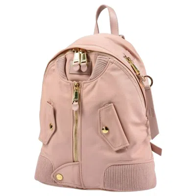 Pre-owned Jeremy Scott Aw17 Moschino Couture  Peach Bomber Jacket Backpack W/ Gold Hardware